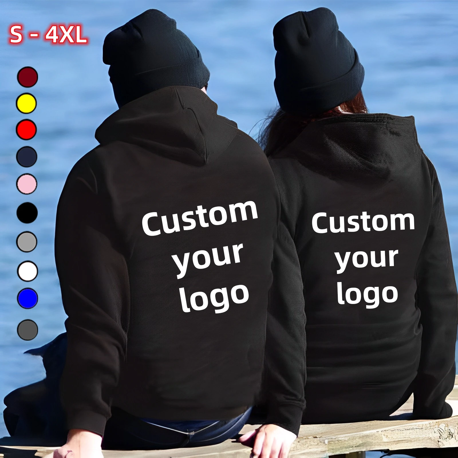 Top Trends: 2023 New Customize Your Logo Print Men And Women Hoodie Sweatshirt Casual Loose Pullover Couple Sweater Couple Shoppable Styles