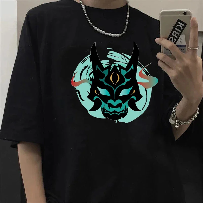 Top Trends: Cartoon Genshin Impact Women T Shirt Kawaii Hu Tao Graphic Tees Xiao Genshin T-shirt Unisex Hip Hop Tee Harajuku Clothes Tops Shoppable Styles - Image 2