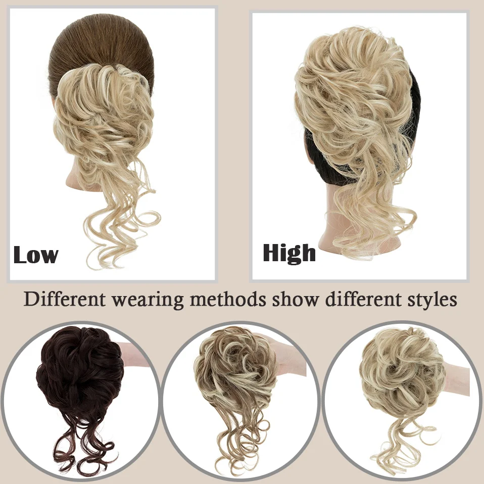 Top Trends: Benehair Synthetic Claw Chignon Women Messy Curly Fluffy Hair Bun Clip In Ponytail Hair Extensions Natural False Hairpieces 65g Shoppable Styles - Image 4