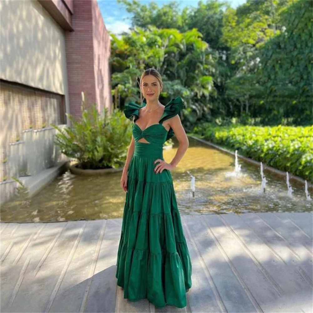 Top Trends: Lily Green Beach Special Occasion Dresses Spaghetti Strap Formal Gown Sweetheart Pleat Long Evening Dresses Vestidos De Fiesta Shoppable Styles