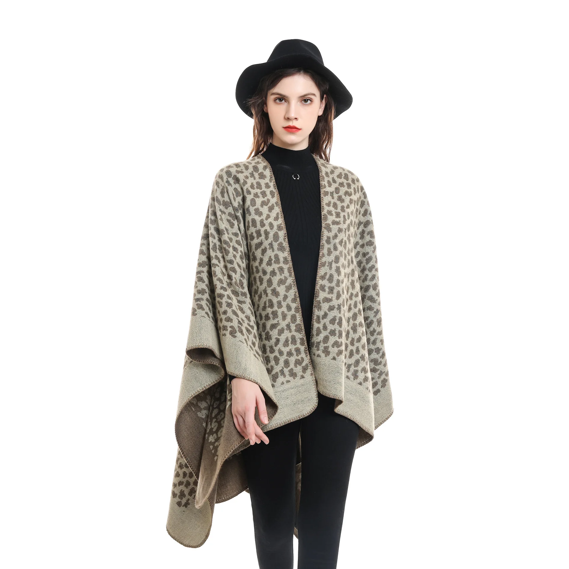 Top Trends: Women Cashmere Feeling Shawl Lady Classic Leopard Spots Cape Spring Autumn Unique Retro Cardigan Winter Cloak Soft Large Blanket Shoppable Styles