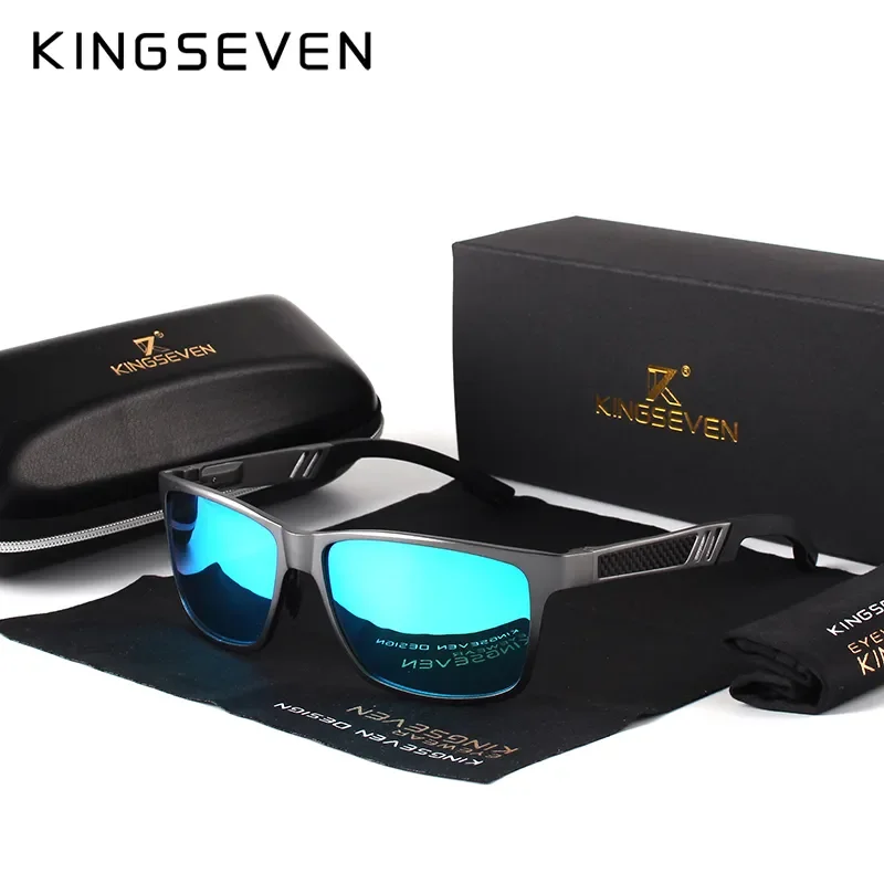 Top Trends: KINGSEVEN Men Polarized Sunglasses Aluminum Magnesium Sun Glasses Driving Glasses Rectangle Shades For Men Oculos Masculino Male Shoppable Styles