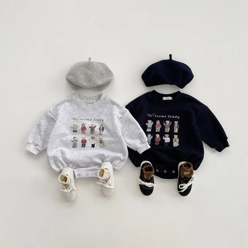 Top Trends: 2023 New Baby Long Sleeve Cartoon Bodysuit Cotton Infant Casual Jumpsuit Fashion Bear Print Newborn Boy Girl Clothes 0-24M Shoppable Styles