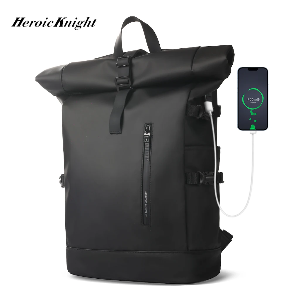 Top Trends: Heroic Knight Men&#039;s Backpack Waterproof Rollup Backpack Women Travel Expandable USB Charging Large Capacity Laptop Bag Mochilas Shoppable Styles