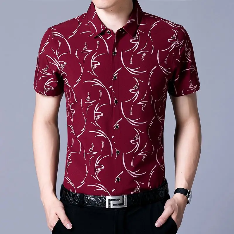 Top Trends: Fashion Men New Big Size Short Sleeve Shirt Summer Streetwear Basic Male Clothes Original Social Business Casual Smooth Tops 6XL Shoppable Styles