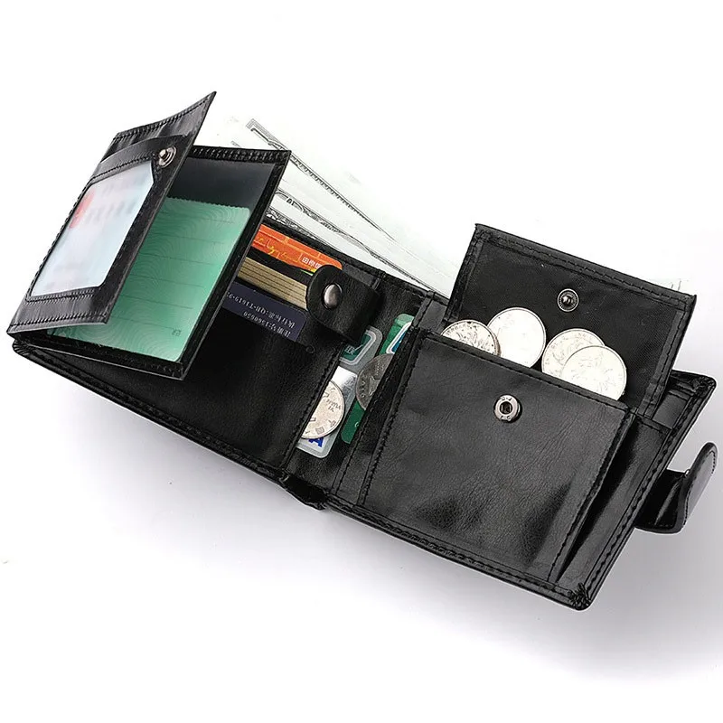 Top Trends: Short Leather Wallet With Thin Buckle For Men, Business Coin Purse, Zipper, England Style, 2024 Shoppable Styles