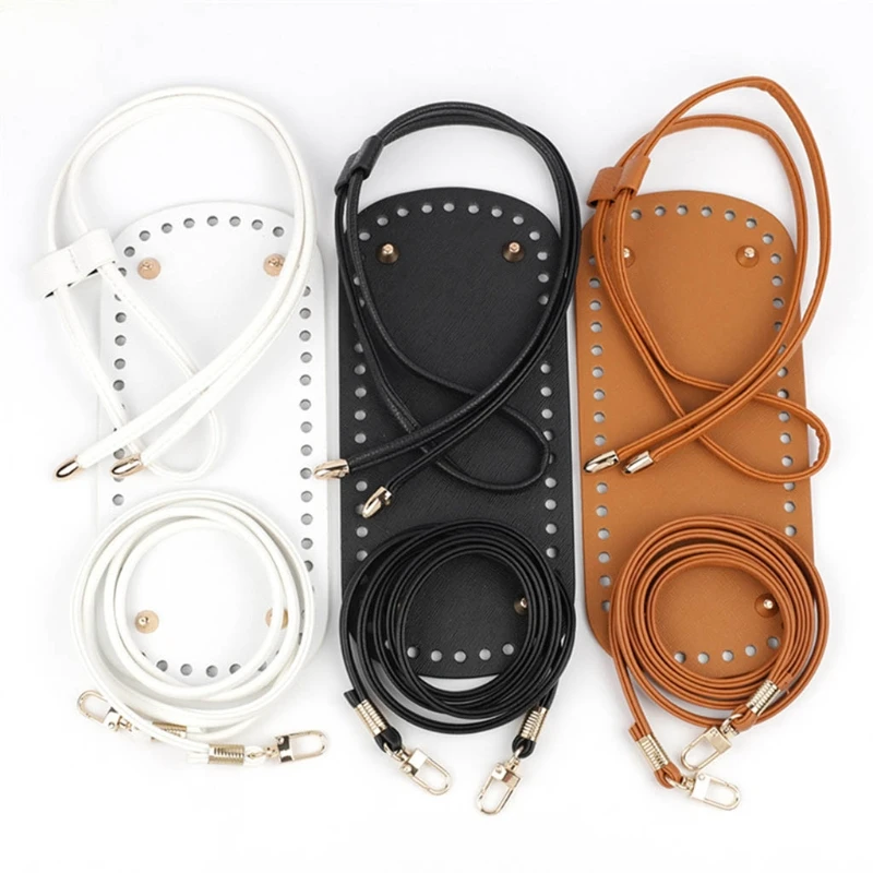 Top Trends: Bag Bottom Shaper DIY Knitting Crochet PU Leather Handbag Purse Base Shaper With Bottom Strap String Bucket Bag Supplies Shoppable Styles