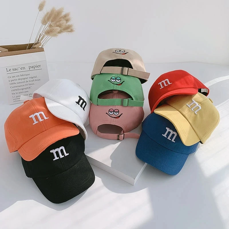 Top Trends: Kids Baseball Cap Children&#039;s Hat For Lovely Baby Cotton Breathable Kids Hats Girl Boy Caps M Letter Embroidered Hat For Boy Shoppable Styles