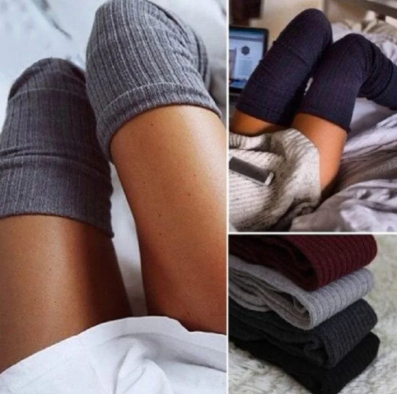 Top Trends: Women's Socks Over The Knee Pile Pile Socks Knitted Socks Cotton Breathable Trend Socks Explosion Models Shoppable Styles