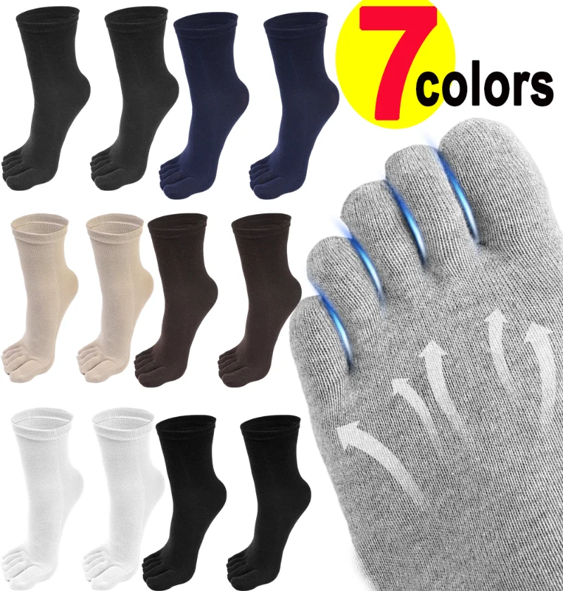 Top Trends: Unisex Toe Socks Men And Women Five Fingers Socks Breathable Cotton Socks Sports Running Sweat Solid Color With Separate Toes Shoppable Styles