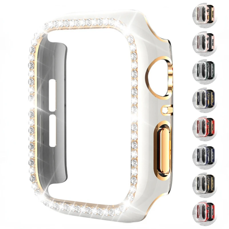 Top Trends: Diamond Case For Apple Watch 8 7 45mm 41mm Anti-drop Protection Case For IWatch 6 5 4 3 SE 44mm 41mm 40mm 38mm Replacement Shell Shoppable Styles