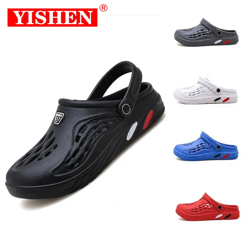 Top Trends: YISHEN Sandals Men Shoes Summer Hollow Slippers Zapatos Hombre Outdoor Couple Beach Slippers Sandal Flip Flops Men's Shoes Shoppable Styles