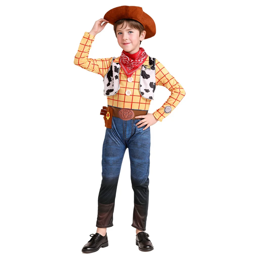 Top Trends: Child Classic Cowboy Sheriff Animated Character Cosplay Costume For Kids Birthday Party Or Halloween Fancy Dressing Up Shoppable Styles