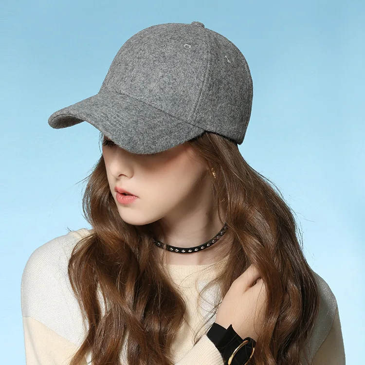 Top Trends: Wool Baseball Cap Women&#039;s Autumn And Winter Hat Thickened Keep Warm Female Fashion Trucker Cap Ladies Sport Hat Solid Color 2021 Shoppable Styles