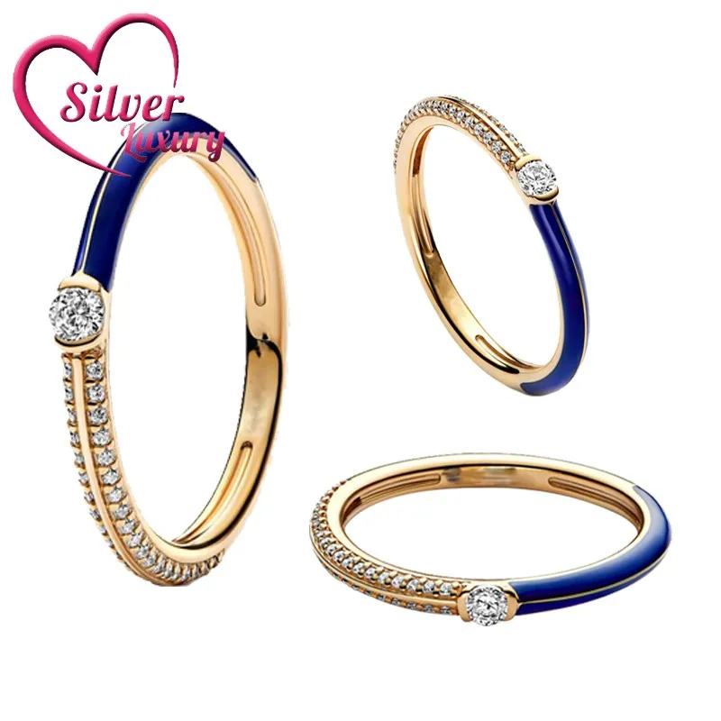 Top Trends: 2023 Summer New Luxury Top Grade Shining Blue Moon Shining Rising Sun And Me Ring Suitable For Women To Wear Diy Jewelry Shoppable Styles - Image 2