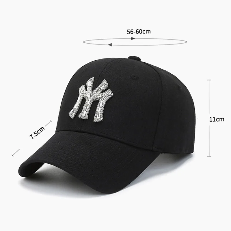 Top Trends: Women Baseball Cap Simulation Rhinestones Designer Luxury Men Fashion Outdoor Sun Caps Couple Adjustable Tide Hip Hop Hat DP078 Shoppable Styles - Image 6