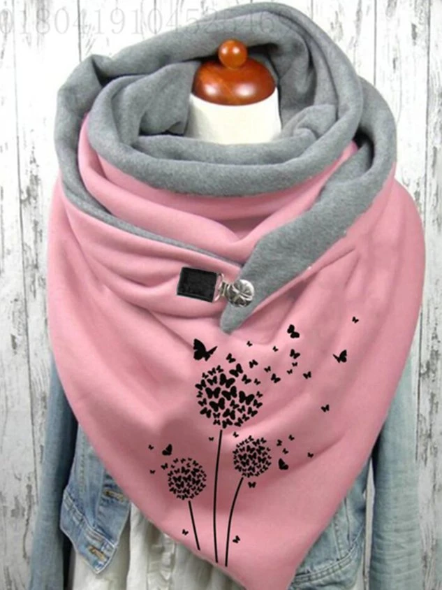 Top Trends: Pink Dandelions And Butterflies Warm Fleece Casual Scarf And Shawl For Women Shoppable Styles - Image 3