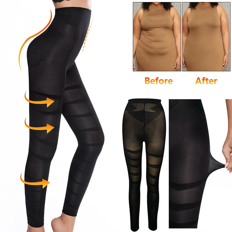 Top Trends: High Waist Mesh Leggings Women Tights Slimming Leg Legging Tummy Control Skinny Panties Leggin Thigh Slimmer Pants Shoppable Styles