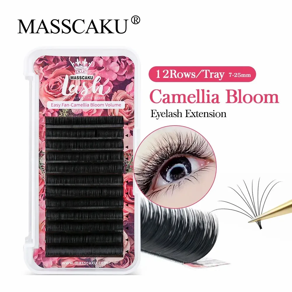 Top Trends: MASSCAKU Easy Fanning Eyelash Extension Self Handing Auto Fans Fast Bloom Flowering Eyelash Extension Camellia Lashes Fans Shoppable Styles