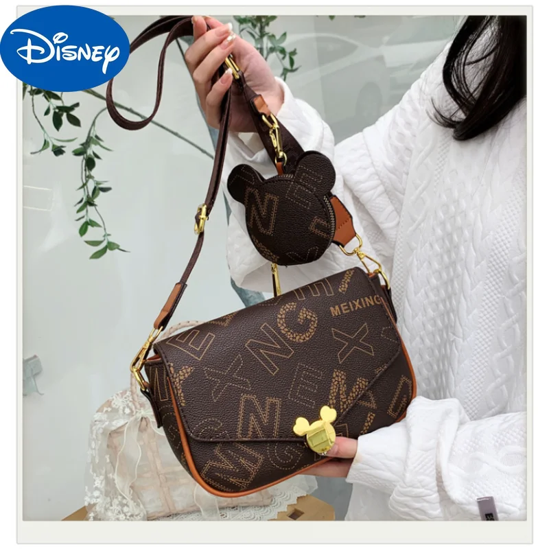 Top Trends: MINISO Disney Mickey Female Mini Two-piece Set Zero Purse Clamshell Small Square Bag Single Shoulder Crossbody Bag Women's Bag Shoppable Styles