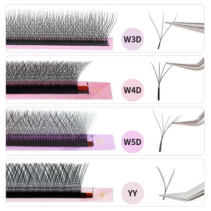 Top Trends: ARISON Lashes W 5D / 4D / 3D Eyelashes Extensions Premade Volume Easy Fan YY Lash Natural Soft False Eyelash For Custom Logo Shoppable Styles - Image 2