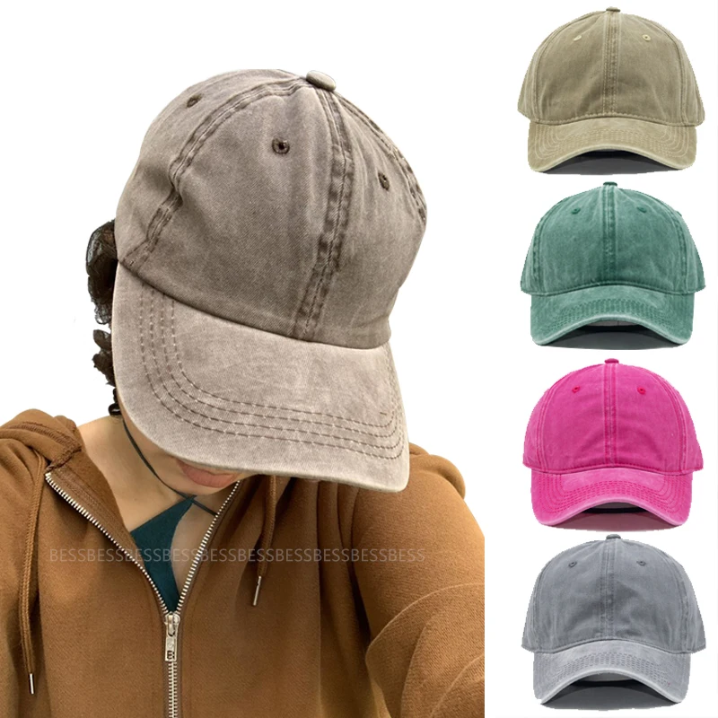 Top Trends: Cotton Baseball Cap For Men And Women Baseball Caps Adjustable Casual Outdoor Cotton Sun Hats Unisex Solid Color Visor Hats Shoppable Styles