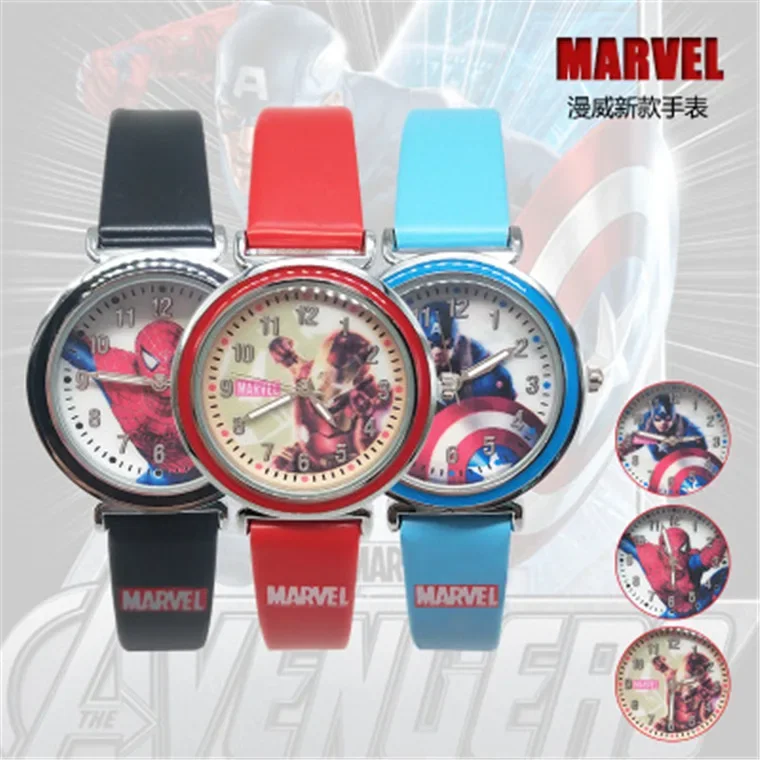 Top Trends: Hot Selling Marvel Avengers Anime Cartoon Watch, Male Children's Student, American Captain Spider Man Iron Man Waterproof Watch Shoppable Styles