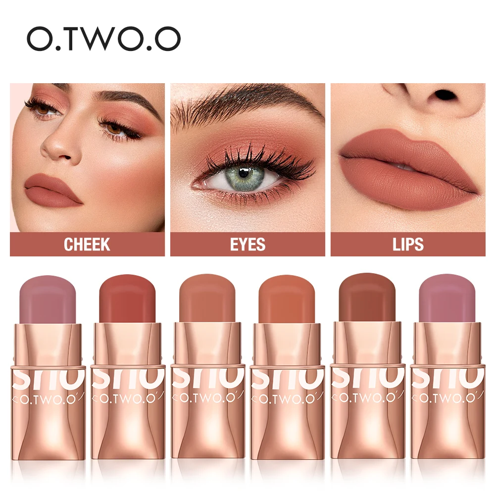 Top Trends: O.TWO.O Matte Lipstick Long Lasting Permanent 3 In 1 Waterproof Lip Tint Sexy Red Pink Lip Stick Makeup Blush Eyeshadow Shoppable Styles