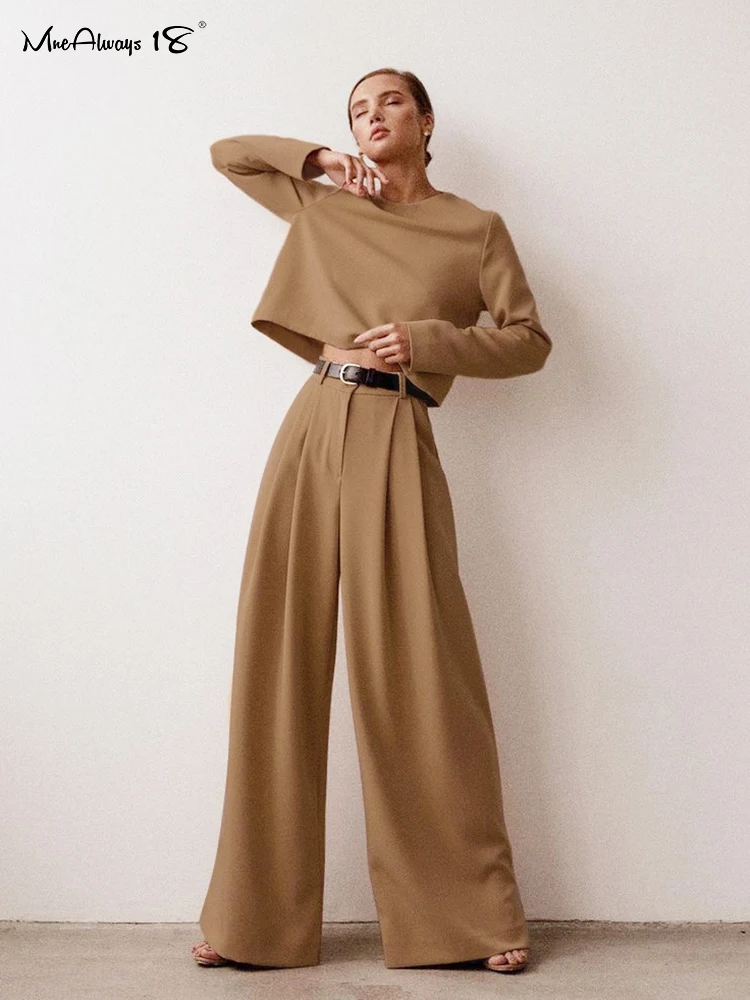 Top Trends: Mnealways18 Classic Wide Pants Floor-Length Pleated Loose Women Trousers Spring Wide Leg Pants Vintage Female Palazzo Pants 2024 Shoppable Styles