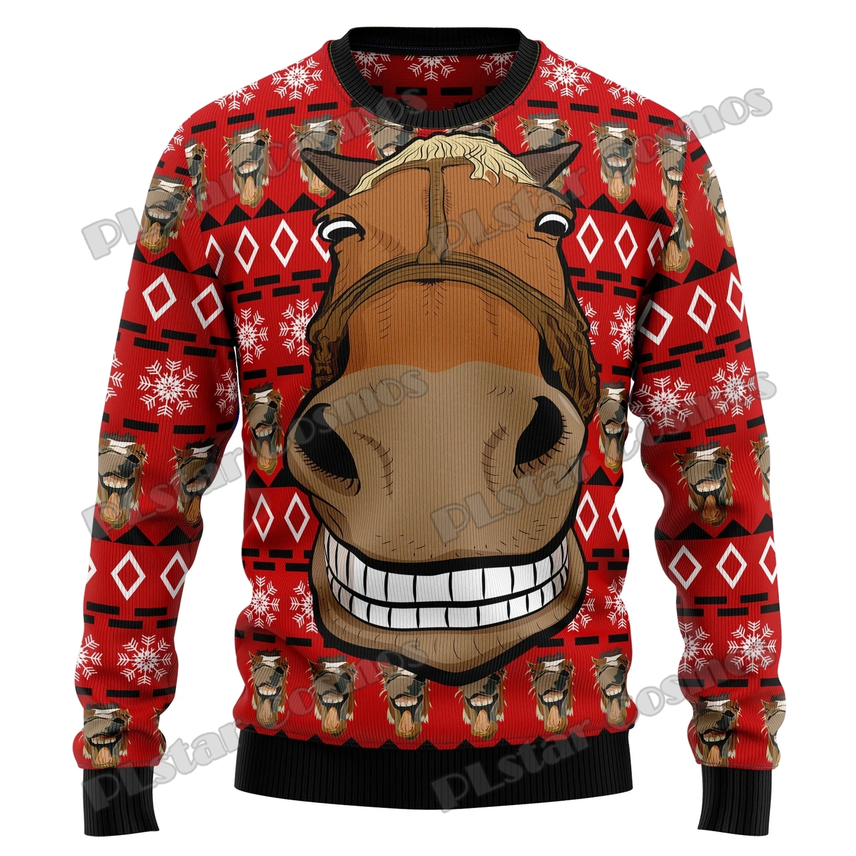 Top Trends: Funny Horse Christmas Graphic 3D Printed Fashion Men's Ugly Christmas Sweater Winter Unisex Casual Knit Pullover Sweater MYY15 Shoppable Styles