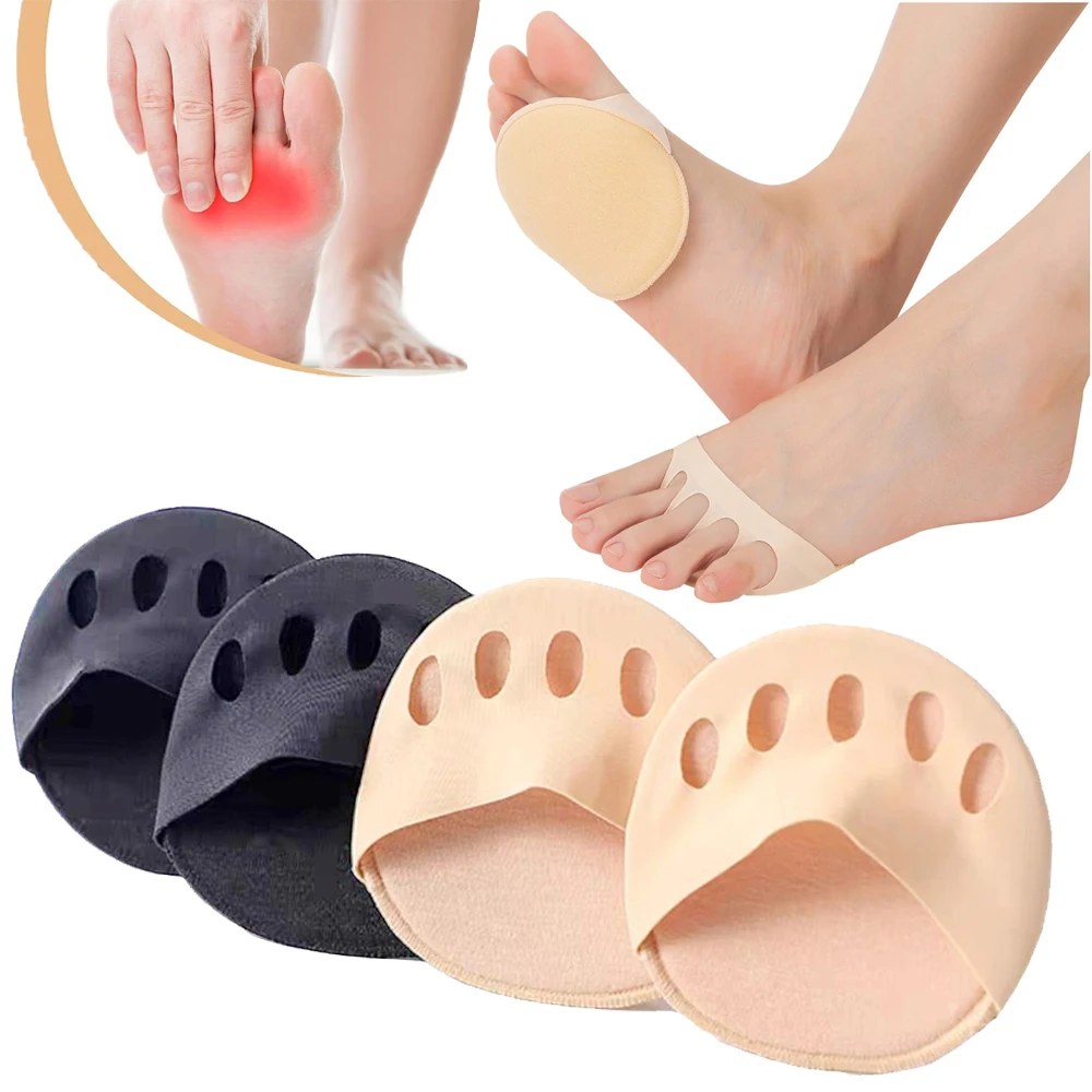 Top Trends: 4pcs Forefoot Pads For Women High Heel Inserts Absorbs Shock Socks Half Insoles For Shoes Non-Slip Anti-Pain Five Toes Foot Pads Shoppable Styles