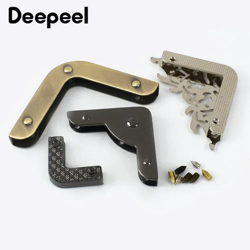 Top Trends: 10 / 20pcs Metal Bag Corner Handbags Strap Cover Clasp Protector Corners Decor End Clips DIY Edge Banding Hardware Accessories Shoppable Styles - Image 4