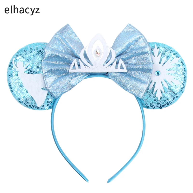 Top Trends: 10Pcs / Lot Wholesale Glitter Snowflake Mouse Ears Headband Festival Hairband Girl Princess Head Wear Women Party Hair Accessories Shoppable Styles - Image 6