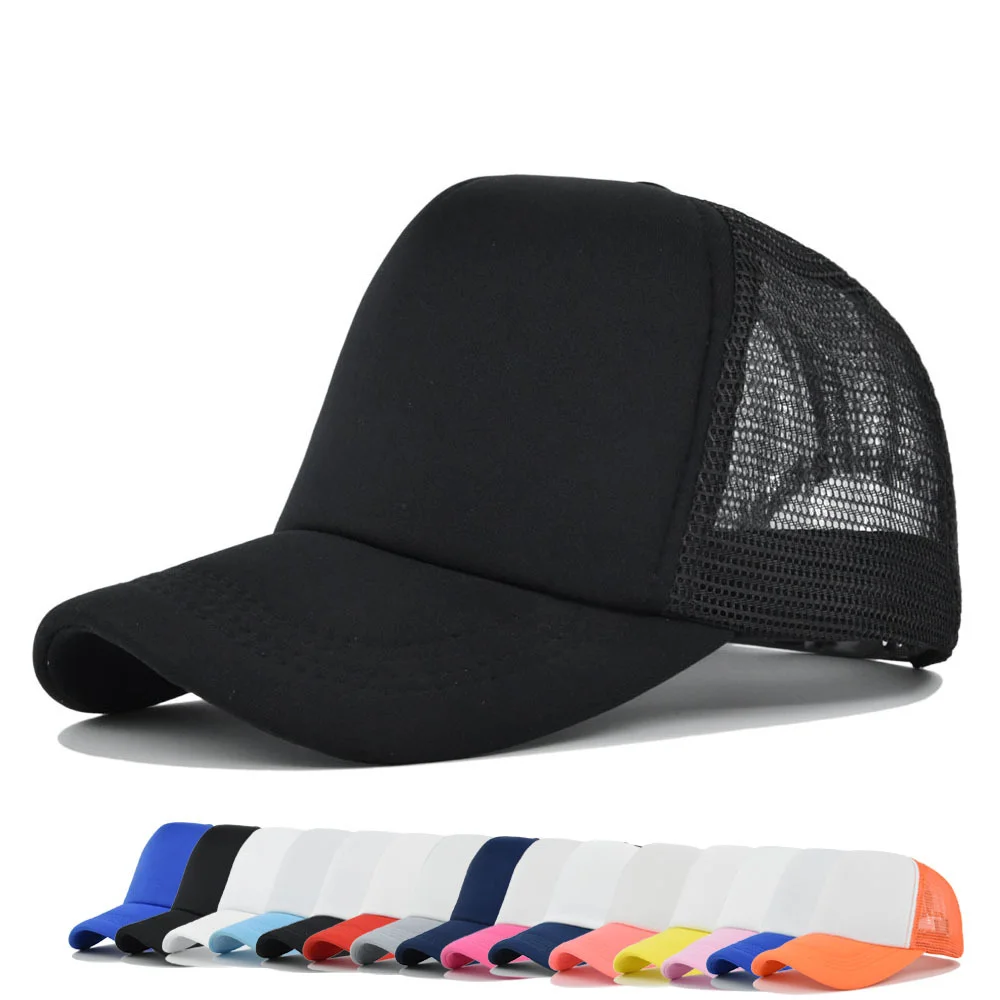 Top Trends: 15 Colors Mesh Baseball Cap Adjustable Snapback Hats For Women Men Hip Hop Trucker Cap Shoppable Styles - Image 3