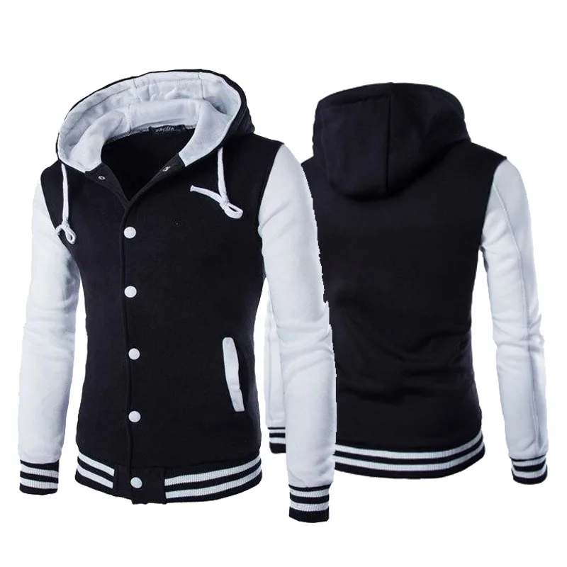 Top Trends: Spring Autumn Men's Hoodies Jacket Boy Baseball Hoodies Coat Fashion Streetwear Slim College Varsity Brand Stylish Veste Homme Shoppable Styles