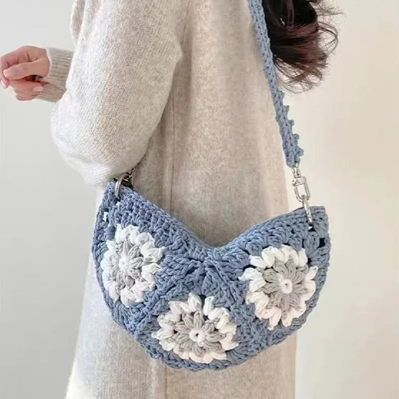 Top Trends: Handwoven Floral Waist Bag, Crossbody Bag, Grandmother Grid Shoulder Bag, Mobile Phone Bag, Key Bag, Fashionable Zero Wallet Shoppable Styles