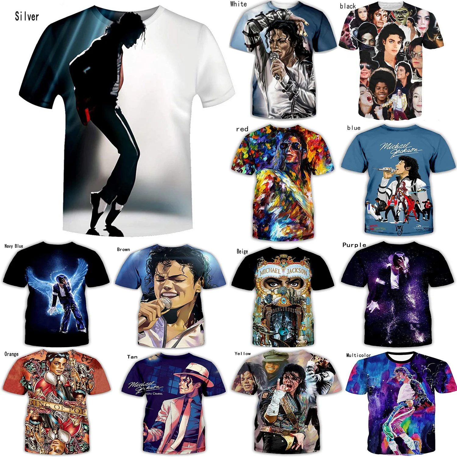 Top Trends: Fashion New 3D Michael Jackson Printing T-Shirt Hip-pop Singer Vintage Retro Men Costume Top Harajuku Streetwear T Shirts Shoppable Styles