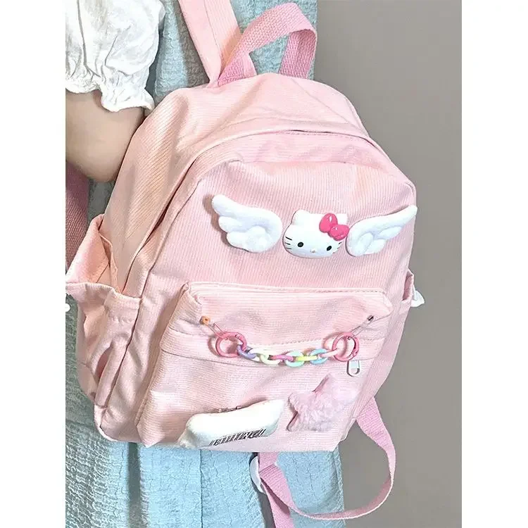 Top Trends: Hello Kitty Girl Backpack Schoolgirl Sanrio Cartoon Cute Sweet Elementary And Middle School High Capacity Book Storage Schoolbag Shoppable Styles