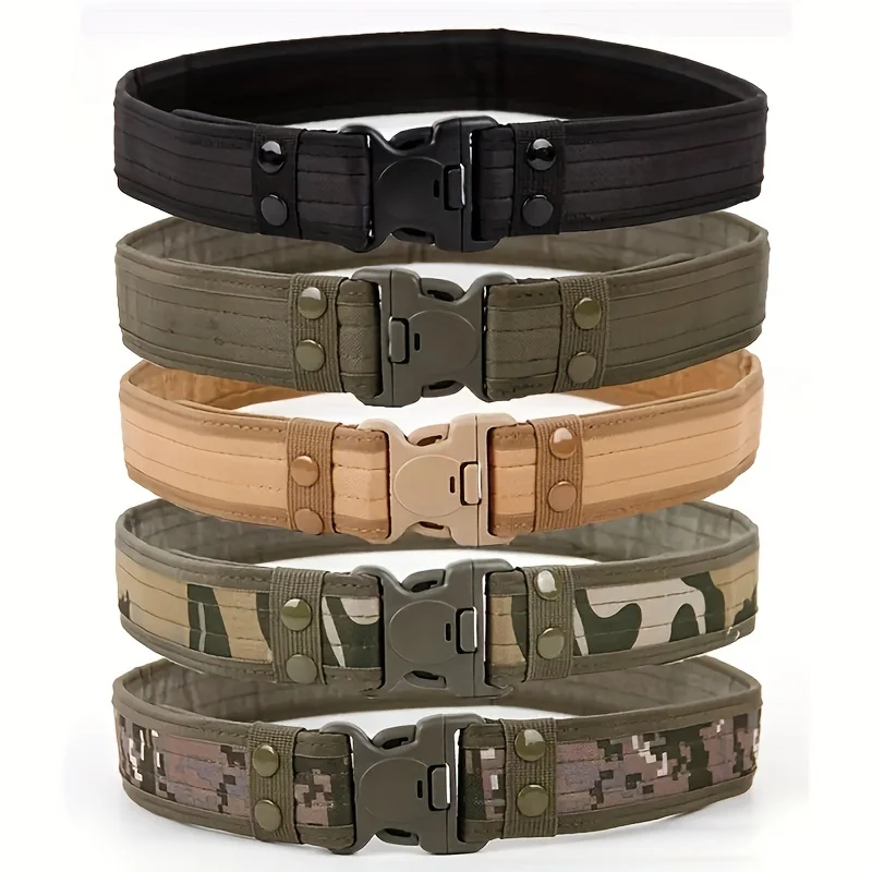 Top Trends: Outdoor Camouflage Tactical Belt Military Oxford Cloth Belt Mountaineering Belt Wide Plastic Buckle Military Waist Belt WorkBelt Shoppable Styles