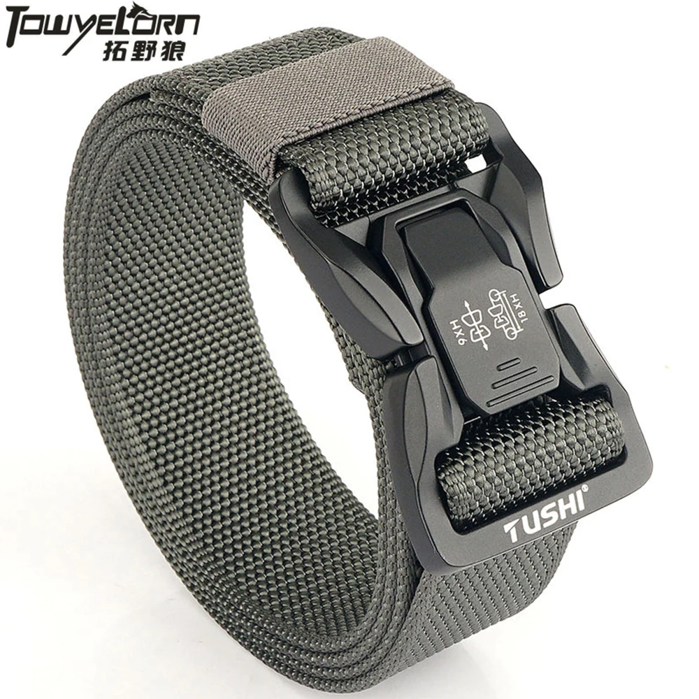 Top Trends: TOWYELORN Genuine Tactical Belt Quick Release Outdoor Military Belt Soft Real Nylon Sports Accessories Men And Women Black Belt Shoppable Styles