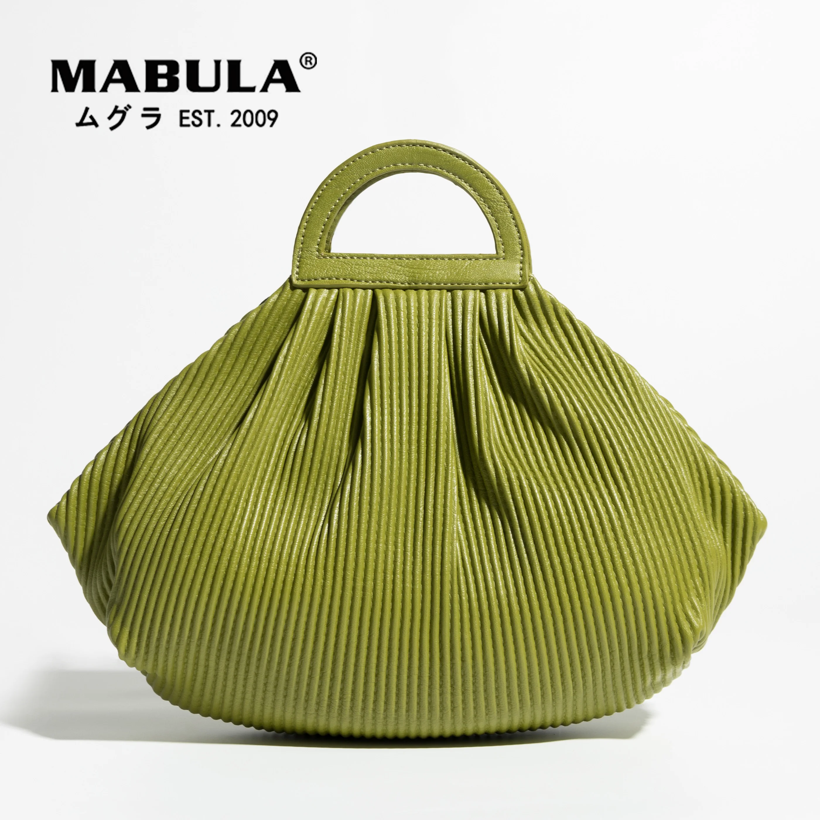 Top Trends: MABULA Winter Trend Women Pleated Dumpling Top Handle Purse Ruched Stylish Crossbody Bag Retro Solid Color Hasp Shoulder Handbag Shoppable Styles