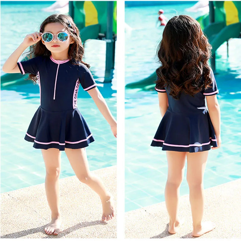 Top Trends: 2022 New Girls Swimsuit One-piece Swimwear Women UPF50+ Print Baby Long Sleeve Kids Toddler Infant Beach Bathing Suits Children Shoppable Styles - Image 5