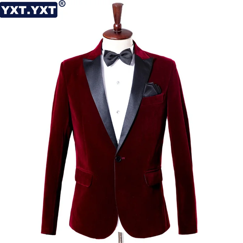 Top Trends: 2023 New In Men&#039;s Blazer Velvet Single Breasted Jacket Formal Groom Tuxedo Slim Wedding Party Dress Business Casual Male Suit Shoppable Styles