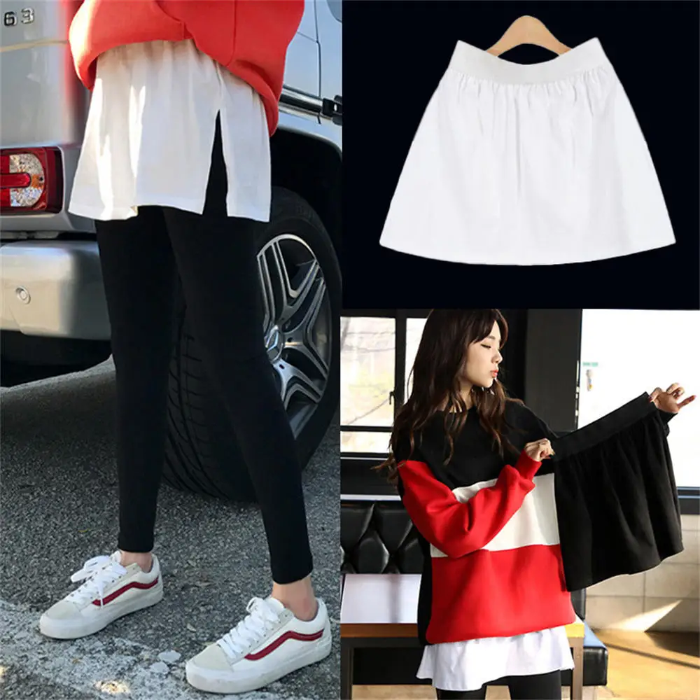 Top Trends: Adjustable Layering Fake Top Lower Sweep For Girls Women Half-Length Splitting A-line Mini Skirt Underskirt Clothing Accessories Shoppable Styles