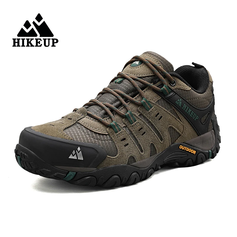 Top Trends: HIKEUP Hiking Shoes Mountain Trekking Boots Camping Sneakers For Men Safety Non-slip Wear-resistant Sport Tactical Mens Shoes Shoppable Styles