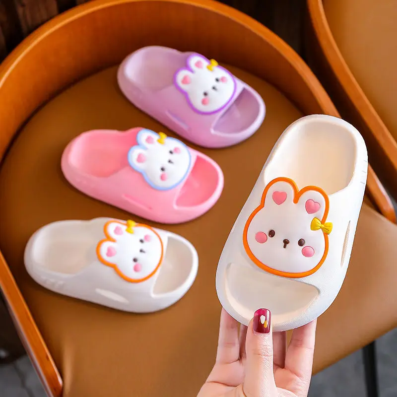 Top Trends: Summer Girl Children's Slippers Cute Cartoon Animals Rabbit Slippers Breathable Comfortable Non-slip Soft Home Slippers Kids Shoppable Styles