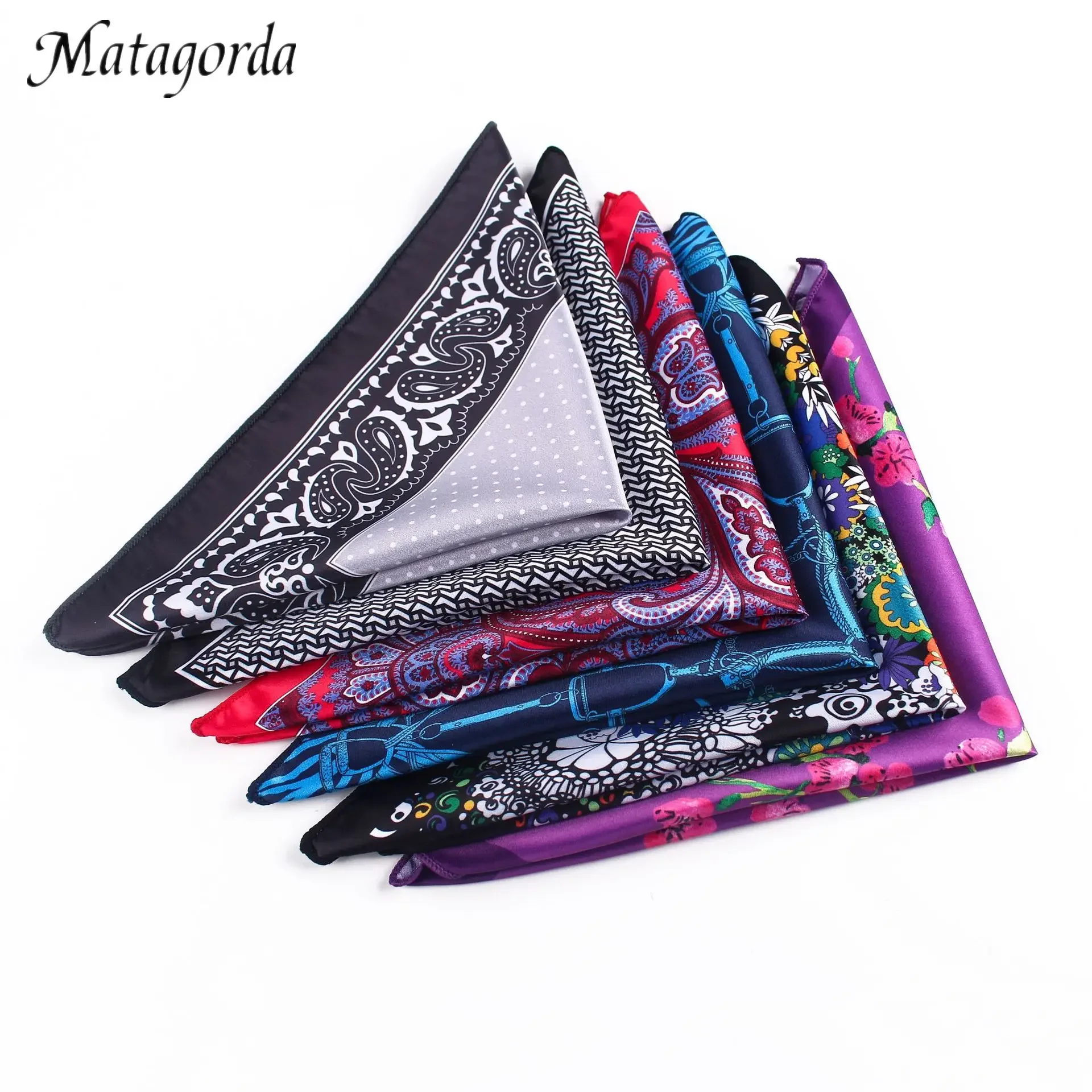 Top Trends: Matagorda Men Handkerchief Hanky Accessory Pocket Squared Handkerchief Scarf Paisley Dot Pringting Cravat 23*23cm Shoppable Styles