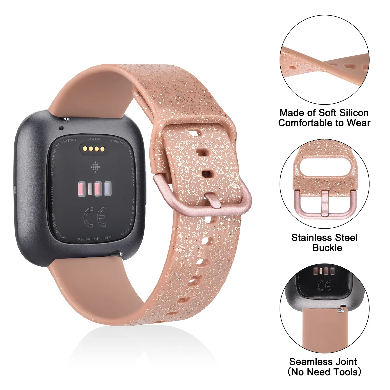 Top Trends: Silicone Strap For Fitbit Versa 2 Versa 1 Band Replacement Watchband Wristband Bracelet For Fitbit Versa Lite 2 Strap Smartwatch Shoppable Styles - Image 3