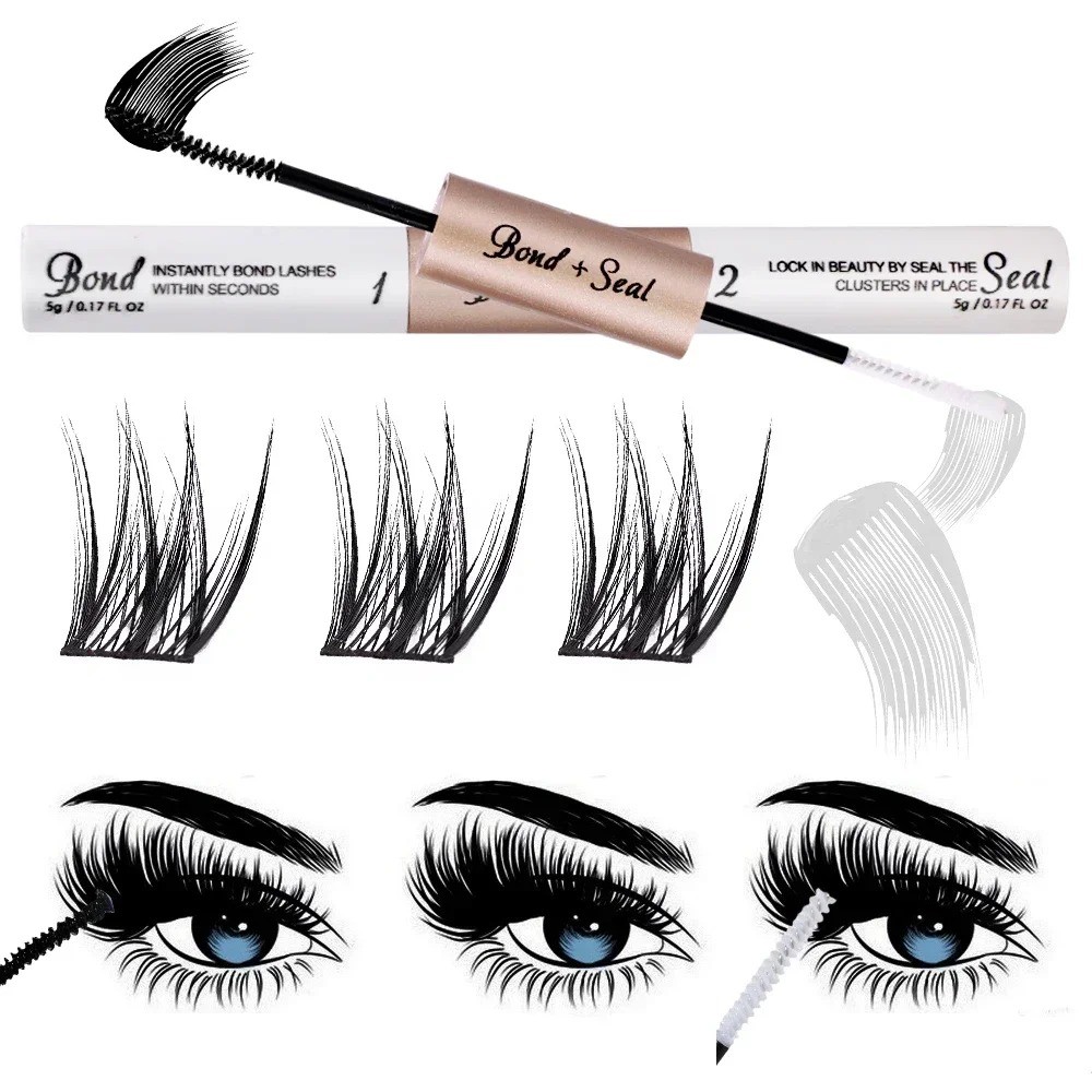 Top Trends: Lasting Eyelash Glue Balm Double-headed Black Mascara Glue Long-lasting Set Eyelash Brush Fast Drying Eye Lash Extension Makeup Shoppable Styles - Image 2