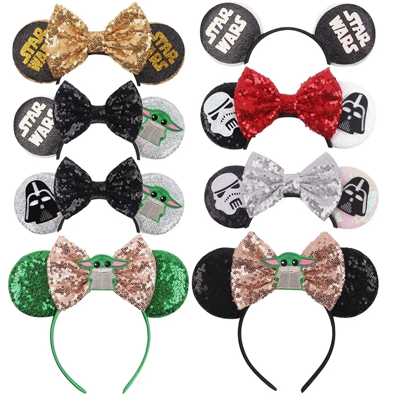 Top Trends: Mickey Mouse Ears Headbands For Baby Girls Star Wars Headband Disney Children Halloween Hair Accessories Adult Kid Hairband Gift Shoppable Styles